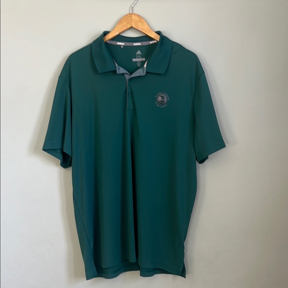 Adidas Men's Green Polo Shirt